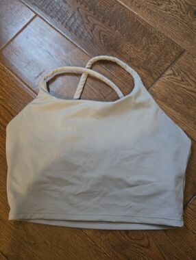 Everyday Strappy Crop Top in Light Beige